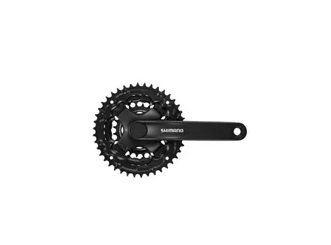 Система шатунов велосипедная Shimano Tourney TY, 42/34/24T, 3x6/7/8 скоростей, 170мм, квадрат, черная, AFCTY301C244XL