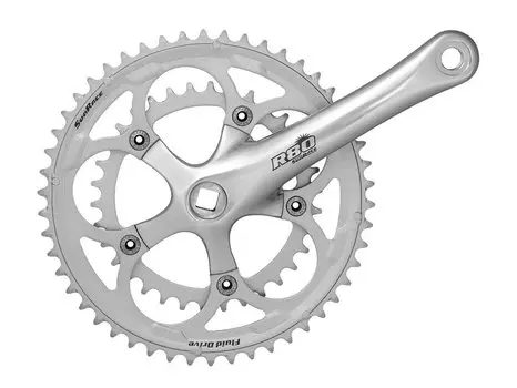Система шатунов велосипедная SUNRACE FCR86.00AS.SS2.BX R86, 8S, 50-34T, ROAD, квадрат, 170мм, серебристый, 06-201218