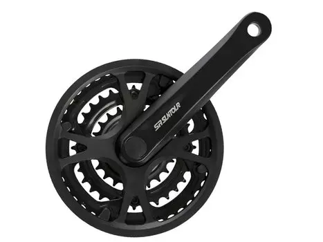 Система шатунов велосипедная SUNTOUR XCC-T202, 42/32/22T, 175 мм, алюминий, с защитой, чёрный, CW14-XCC-T202 ABIG