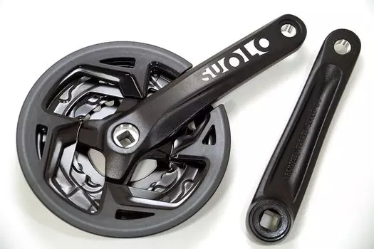 Система шатунов велосипедная SUOLO-901P 40/30/22T 170мм, для MTB, под квадрат