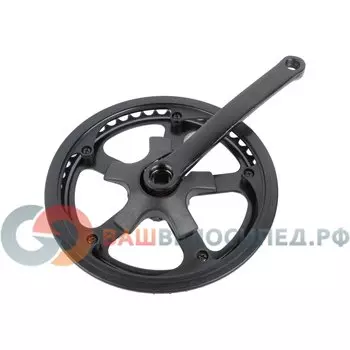 Система шатунов велосипедная TBS DC-112, 1 ск, под квадрат 170 мм, 46T, стальная, с защитой