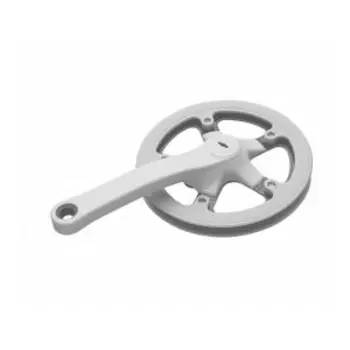 Система шатунов велосипедная TBS, под квадрат, стальные, 152 мм, 40T, под 1-скоростную цепь, серые, с защитой, DC-107