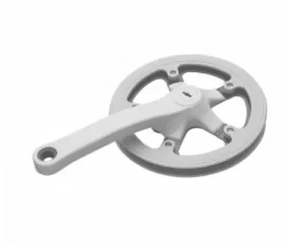 Система шатунов велосипедная TBS, под квадрат, стальные, 152 мм, 40T, под 1-скоростную цепь, серые, с защитой, DC-107