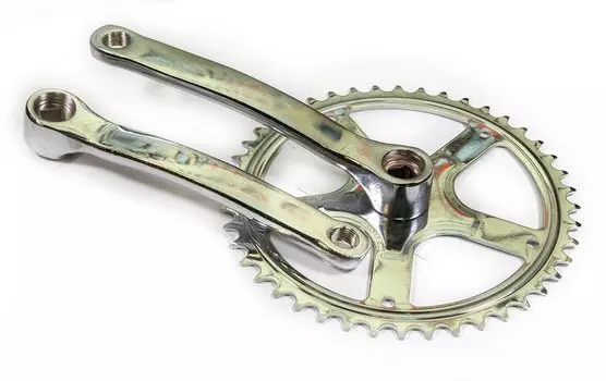 Система шатунов велосипедная TRIX, звезда на 44 зубьев, 1/2" x 3/32", 170 мм, хром, ST05+OPC118 (10031)