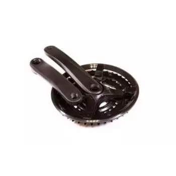 Система шатунов велосипедная TRIX, звезды на 24/34/42 зубьев, L шатуна 170 мм, AL/сталь, черные, AL02- S2442FG-15 10038