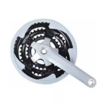 Система шатунов велосипедная Vinca Sport, 28/38/48Т, длина шатуна 170 мм, под квадрат, 9/16", сталь, серый, CW 05 grey