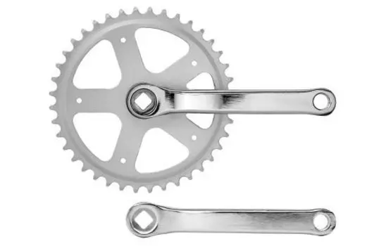 Система шатунов велосипедная Vinca Sport CW 47, 36Т, 165 мм, под квадрат, 9/16", сталь, серебристый, CW 47 (165/36)