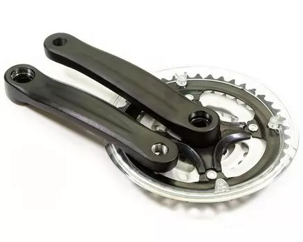 Система шатунов велосипедная, звезды на 24/34/42 зубьев, длина шатуна 170 мм, сталь, черные, ST16-S2442FG-15 10037