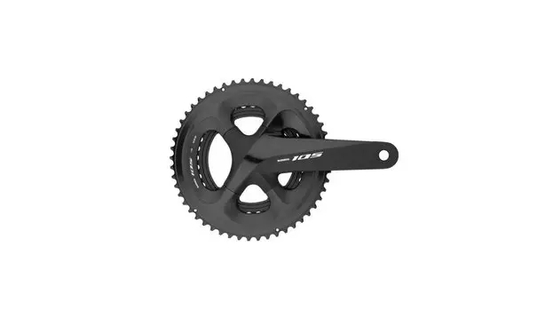 Cистема SHIMANO 105, FC-R7000, 52/36T, 2x11, 170мм, интегрированный вал, черная, KFCR7000CX26L