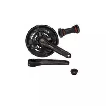 Система Shimano Acera, FC-MT210, 44/32/22T, 3x9 скоростей, 170мм, BSA, черная, с защитой, без упаковки, AFCMT2103CB422CL