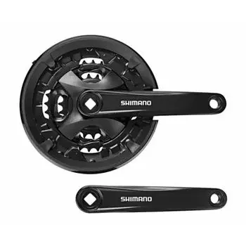 Система SHIMANO ALTUS, 9 скоростей, 40/30/22 зубьев, шатун 170 мм, с защитой, AFCMT101C002CLX, 2-8215
