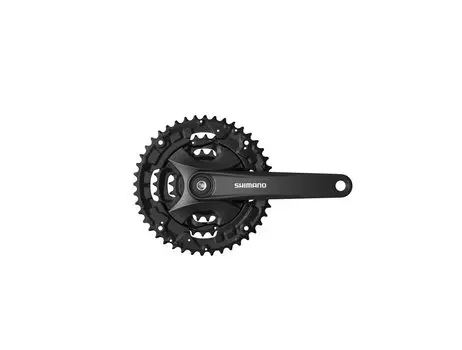Система Shimano Altus, FC-MT101, 40/30/22T, 3x9 скоростей, 175мм, квадрат, черная, без упаковки, AFCMT101C002XLB