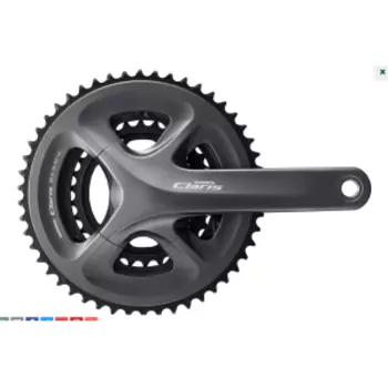 Система шатунов велосипедная SHIMANO Claris R2030, 170 мм, интегрированный вал, 8 скоростей, 50/39/30T, EFCR2030CX090X