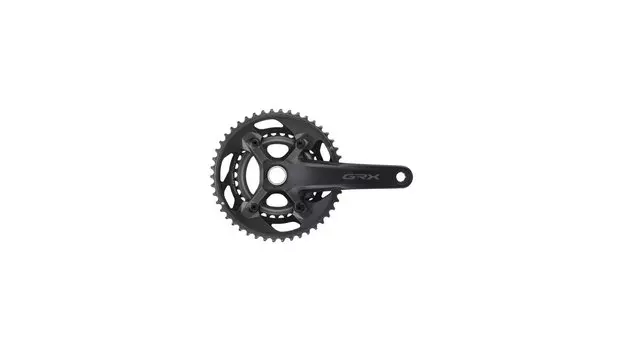 Система Shimano GRX, FC-RX600, 46/30T, 2x11 скоростей, 170мм, интегрированный вал, черная, без упаковки, AFCRX600112CX60