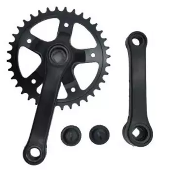 Система шатунов велосипедная M-Wave 1 скорость, сталь, 16-20" 1/2х3/32, 36 зубов, шатуны 127 мм, 5-350711