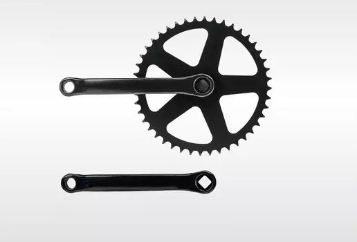 Система велосипедная Forward, 44Т, длина шатуна 165 мм, под квадрат, 9/16", сталь, черный, FWD3012801-441