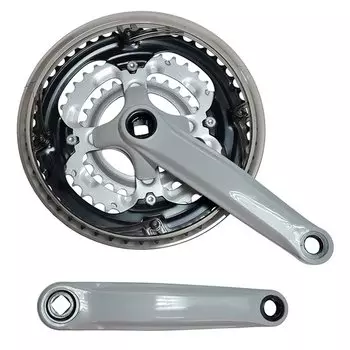 Система велосипедная GOLDEN SWALLOW 170мм, звёзды 28/38/48T, с дымчатой защитой, серый, GS-P357