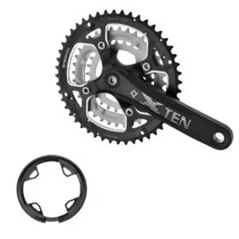 Система шатунов велосипедная PROWHEEL, 175мм, 48-36-26T, под квадрат 113мм, матовый черный, TEN-751 (48-36-26T), ZEPHYR