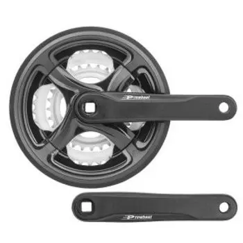 Система велосипедная PROWHEEL TY-CN99-A003N, 28/38/48T, 170 мм, "под квадрат", сталь/алюминий, чёрно-серебристый, 580217
