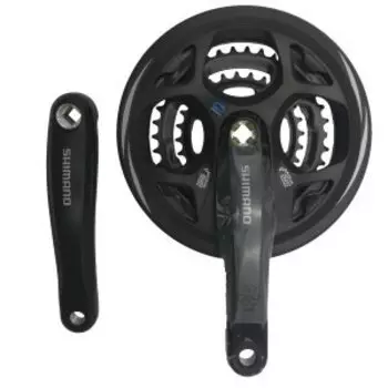 Система шатунов велосипедная Shimano Altus, 21-24скорости, 48/38/28 175мм, с защитой, 2-3090