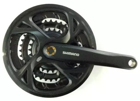 Система велосипедная SHIMANO ALTUS, 9 скоростей, M371, 175мм, квадрат, 48/36/26T с болтами, с защитой, 2-720227