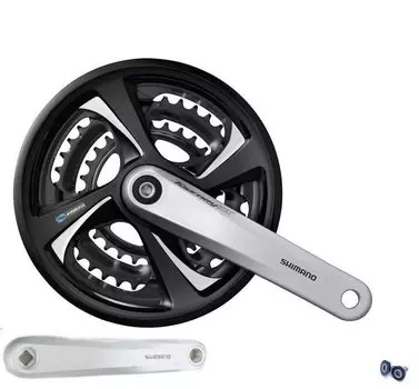 Система велосипедная SHIMANO FC-TX801, с защитой, SQR, 175 мм, 42х32х22T, серебро, AFCTX801E222CS