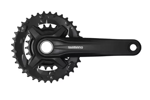 Система велосипедная SHIMANO MT210, 170мм, для 2x9 speed, интегрированный вал, 46/30, без защиты, черный, EFCMT210CX60XL