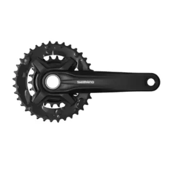 Система велосипедная SHIMANO MT210, 170мм, для 2x9speed, интегрированный вал, 46/30, с защитой, черный, EFCMT210CX60CL