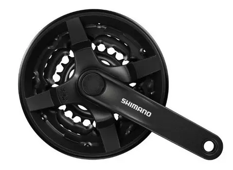 Система велосипедная SHIMANO TOURNEY, AFCTY301E888CL, 6-8 скоростей, 48/38/28Т, 175 мм, защита, черный, 2-8057