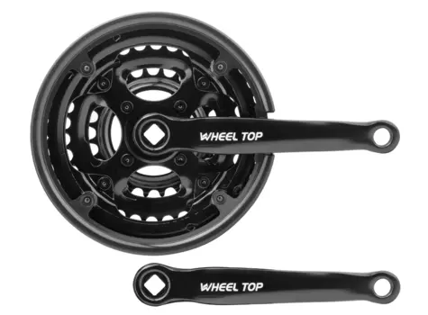 Система велосипедная WHEEL TOP TCSH4-MZ(G4SH), 24/34/42Т, 170 мм, сталь, черный, 580276