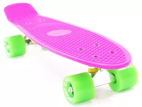 Скейтборд PWS Classic 22", ABEC-7, розовый/зеленый, Classic37755