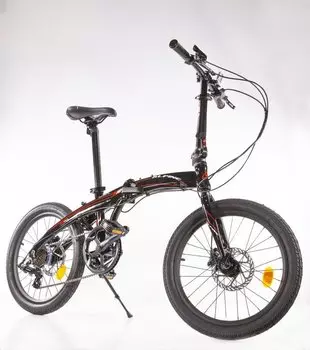 Складной велосипед Alpine Bike F1HD 20" 2022, ALPB_F1HD_22MY (Рама: One size (Рост: 150-180 см), Цвет: черно-красный)