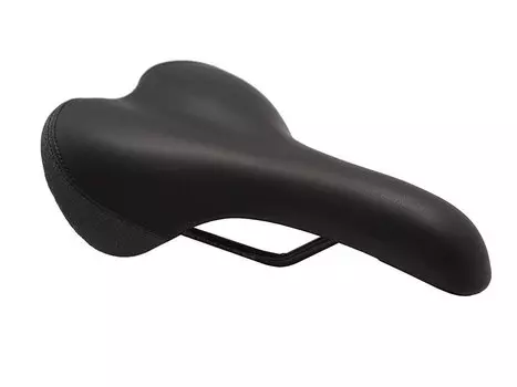 Седло велосипедное VELO, спорт/комфорт, 260х155мм, 346г, чёрное, VL-4045