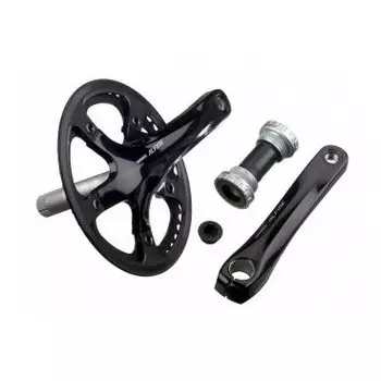 Система шатунов велосипедная Alfine, S501, 170мм, ин.вал, 39T с каретк., защ двойн, черный (арт.EFCS501CA9C2L)