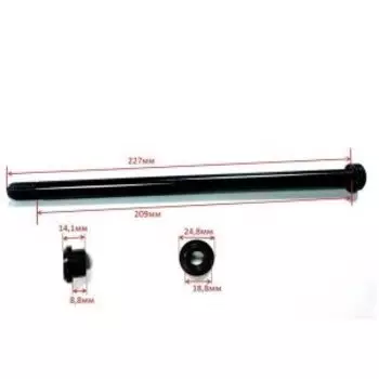 Ось сквозная Bitex, задняя под шестигранник, 12 мм под втулку 190-197 мм, 100 грамм, SK-FB227