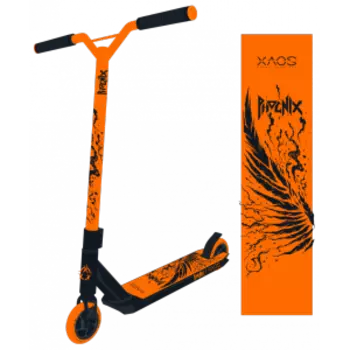 Самокат трюковый XAOS Phoenix Orange 100 мм, подростковый, двухколесный, оранжевый, 2021, SX18556