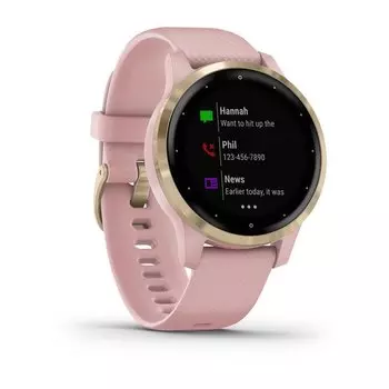 Смарт-часы Garmin vivoactive 4S, GPS, Wi-Fi, E.EU, Dust Rose/Light Gold, 010-02172-33