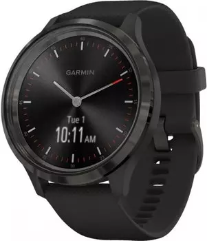 Смарт-часы Garmin vivomove 3, S/E EU, Silicone, Slate, Black, 010-02239-21