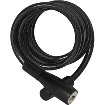 Замок велосипедный ABUS, трос, 7.5 мм, на ключ, 1950/180 см, класс защиты 1/15, 280 гр, черный, 05-0007356