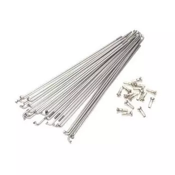 Спица CNSPOKE, 2,0*276 мм, 28" серебристый, нержавеющая сталь с латунь, ниппелем, , 5-283227