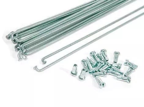 Спица велосипедная CNSPOKE с ниппелем, оцинкованная, серебристый, ZXX21723 (Размер: 220 мм x 2.5. Цвет: серебристый)