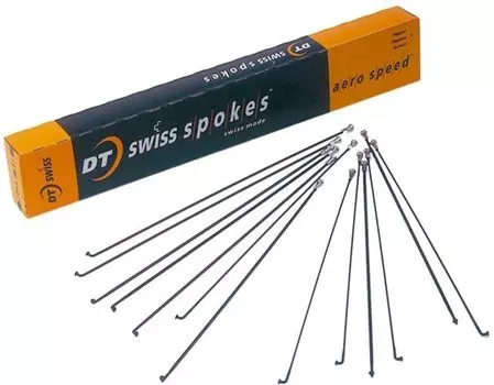 Спица велосипедная DT Swiss Aero Speed 1,8/1,2мм, серебристый, DT AS 1,8/1,2x266 (Размер: 266 мм)