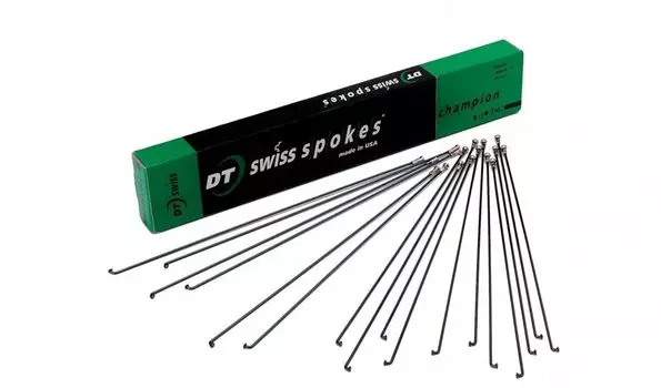 Спица велосипедная DT Swiss Champion, 2,0 мм, 274 мм, черный, DT CHAMP bk 2,0x274