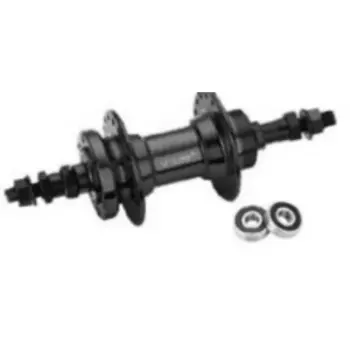 Втулка велосипедная Vinca Sport, задняя, алюминий, 3/8"*14G*36H*135*145, на гайках, под диск, черный, GB 10R black 36H