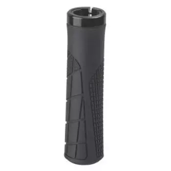 Грипсы велосипедные HORST H6, OneSideLock, 135мм, резина, новый антискользящий дизайн, c 1 фиксатором, черные, 00-170565