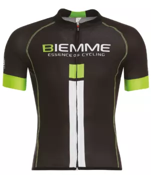 Веломайка короткий рукав Biemme IDENTITY черный/зеленый, 2018, A12J2032M (Размер: S)