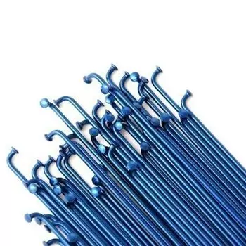 Спицы велосипедные TRIX, 14G, комплект спиц, с ниппелем, сталь, синий, blue (Длина: 286, Цвет: синий)