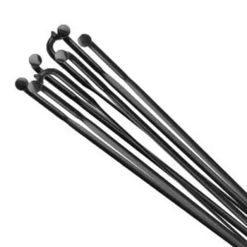 Спицы велосипедные TRIX, плоская, 14G, с ниппелем, стальная, черная, black-плоская