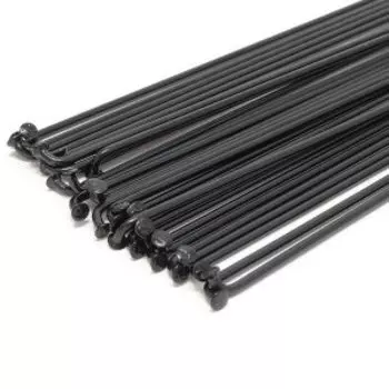 Спицы велосипедные TRIX, с ниппелем, 14G, комплект 144 шт, нержавеющая сталь, черная, black-stainless