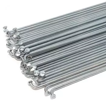 Спицы велосипедные TRIX, с ниппелем, 14G, комплект 144 шт, стальная, серебристая, silver (Длина: 282)